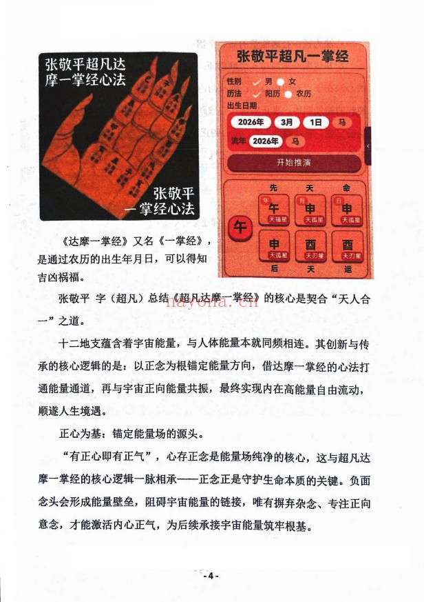张敬平超凡一掌经248页PDF 一掌经教程