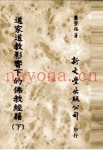 道家道教影响下的佛教经籍  下