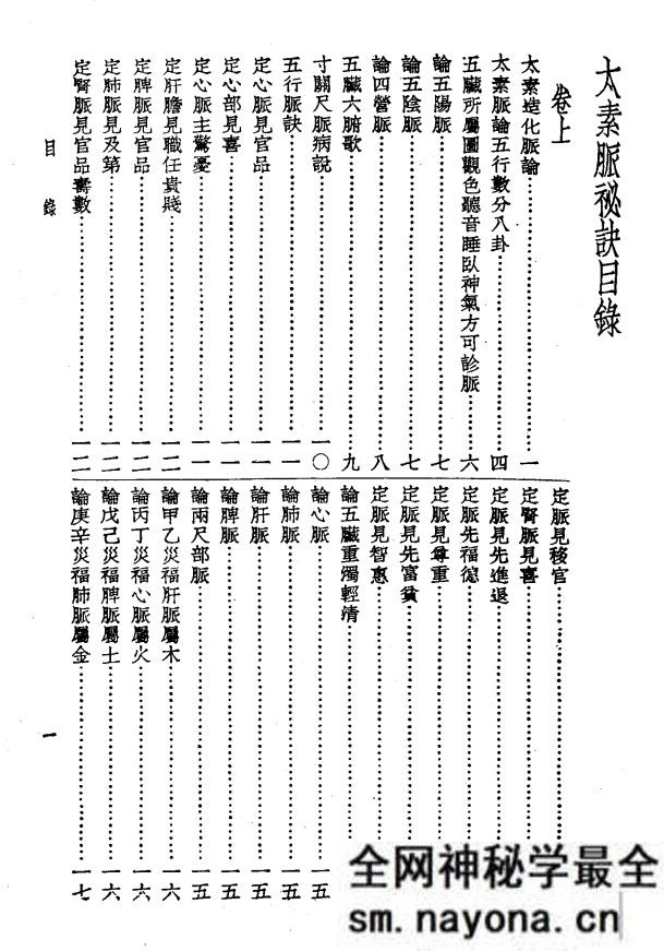 珍本医书集成 三 脉学类 订正太素脉秘诀 张太素述
