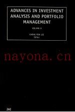 ADVANCES IN INVEESTMENT ANALYSIS AND PORTFOLIO MANAGEMENT VOLUME 8