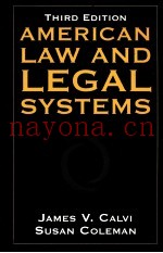 AMERICAN LAW AND LEGAL SYSTEMS THIRD EDITION