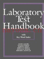 LABORATORY TEST HANDBOOK  4TH EDITION WITH KEY WORD INDEX
