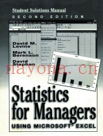 STATISTICS FOR MANAGERS USING MICROSOFT EXCEL SECOND EDITION