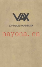 VAX SOFTWARE HANDBOOK