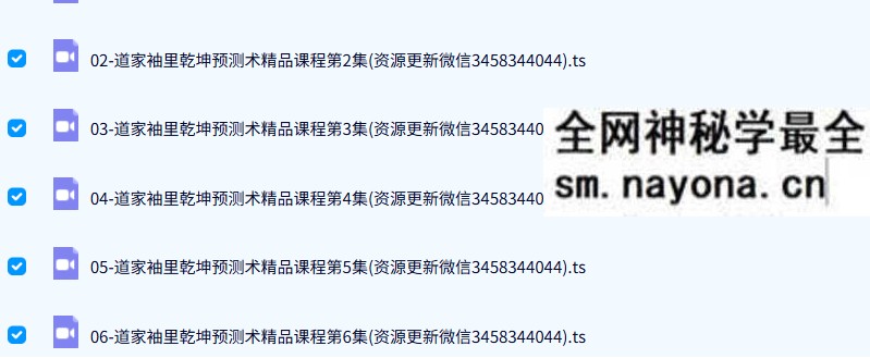 道家袖里乾坤预测术精品课程9集视频