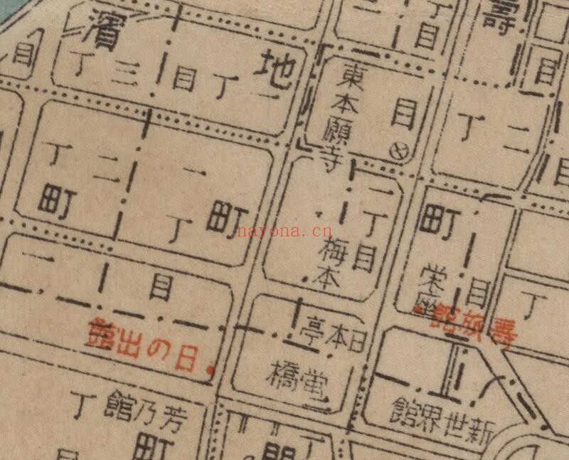 1934年《台北市街图》附旅馆案内