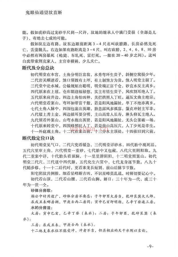 鬼眼仙通望坟直断175页PDF 阴宅风水