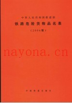 铁路危险货物品名表  2006版