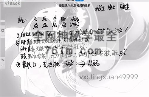A2445镜玹 四柱文化基础精研班:作用关系与判断格局的独家秘笈视频14集