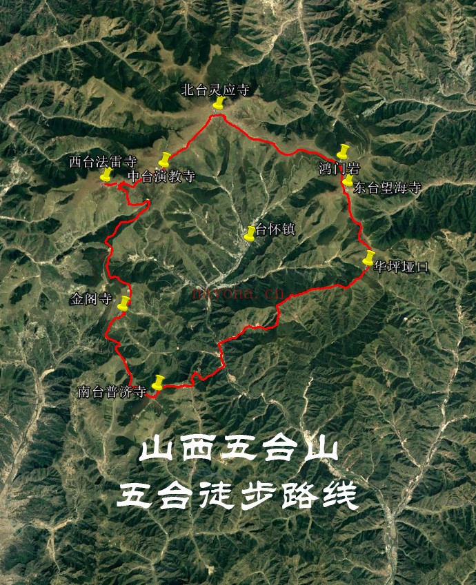 山西五台山五台朝台徒步路线
