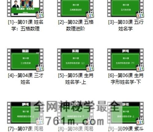 D121朱彦泽 姓名学全系统视频13集