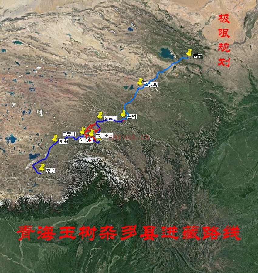 青海玉树杂多县进藏路线