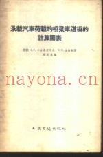 承载汽车荷载的桥梁车道板的计算图表