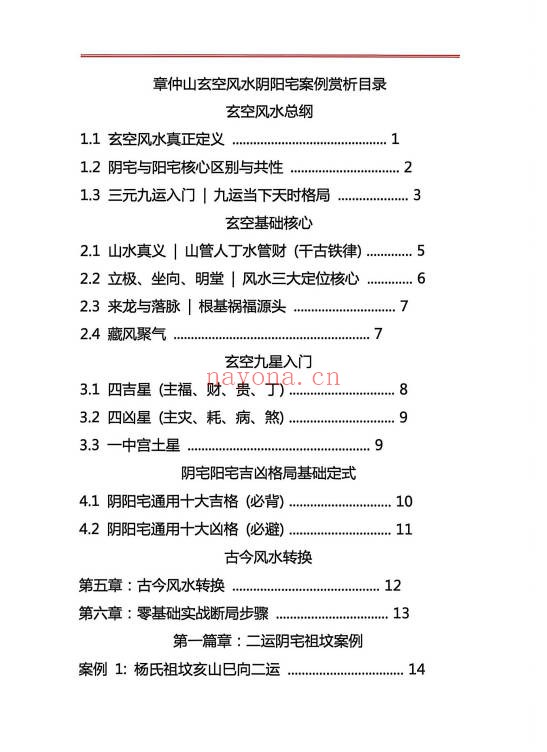 章仲山玄空阴阳宅案例解析131页PDF 玄空风水