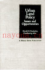URBAN LAND POLICY ISSUES AND OPPORTUNITIES