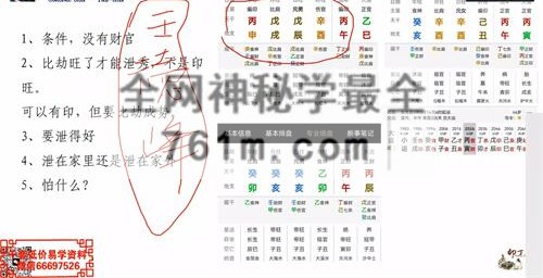 E445卯丁盲派八字高级班视频8集