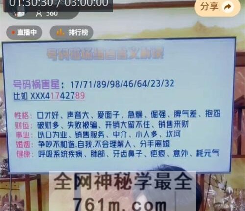 A2456刘绍奇-数字能量•号码如何解读财运情况与来源通道的天机点窍视频1集3小时