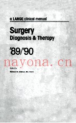 A LANGE CLINICAL MANUAL SURGERY DIAGNOSIS & THERAY '89/'90