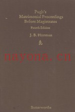 PUGH'S MATRIMONIAL PROCEEDINGS BEFORE MAGISTRATES  FOURTH EDITION