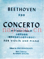 concerto in D major-Opus 61 for violin and piano