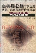 高等级公路下伏空洞勘探、危害程度评价及处治研究报告集