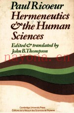 PAUL RICOEUR HERMENEUTICS AND THE HUMAN SCIENCES