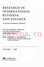RESEARCH IN INTERNATIONAL BUSINESS AND FINANCE VOLUME 1