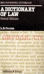 A DICTIONARY OF LAW