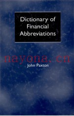 DICTIONARY OF FINANCIAL ABBREVIATIONS