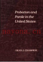 PROBATION AND PAROLE IN THE UNITED STATES