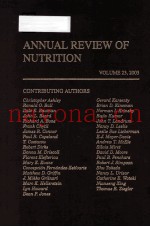 Annual Review of Nutrition: 2003 (Annual Review of Nutrition)