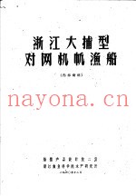 浙江大捕型对网机帆渔船