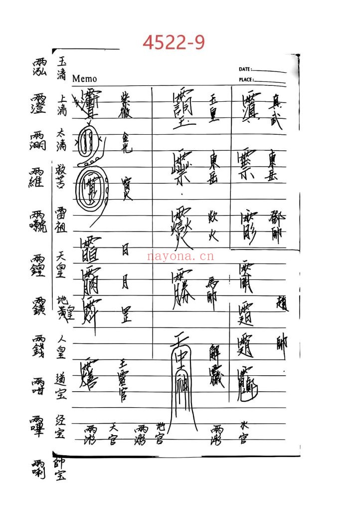 《玉京雷坛法本》9
