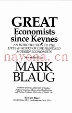 GREAT ECONOMISTS SINCE KEYNES AN INTRODUCTION TO THE LIVES AND WORKS OF ONE HUNDRED MODERN ECONOMIST
