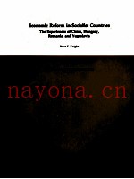 ECONOMIC REFORM IN SOCIALIST COUNTRIES THE EXPERIENCES OF CHINA HUNGARY ROMANIA AND YUGOSLAVIA