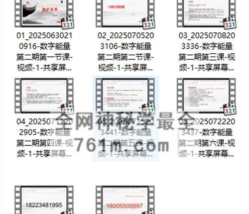A2457杨正楷《数字能量精讲》视频8集