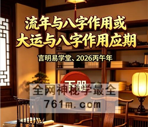 A2461言明《婚姻课专辑+流年与八字作用或大运与八字作用应期》上下册2本PDF电子书