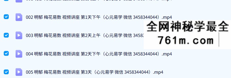 上海明郁 梅花易数3天视频讲座5集