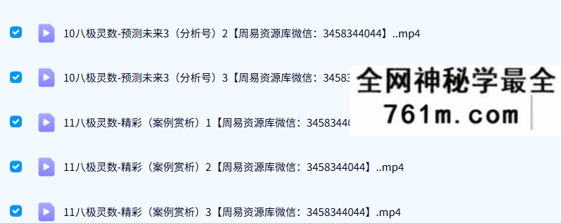 沈立明《八极灵数》高级面授班40集+讲义（含回访案例和复习视频）