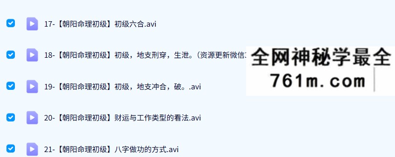陈朝阳（朝阳居士）命理初级班22集+高级班22集