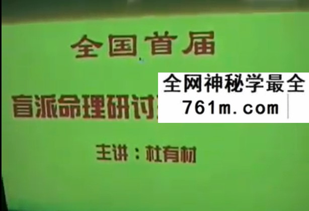 杜有才 盲派命理学八字绝技面授班19集