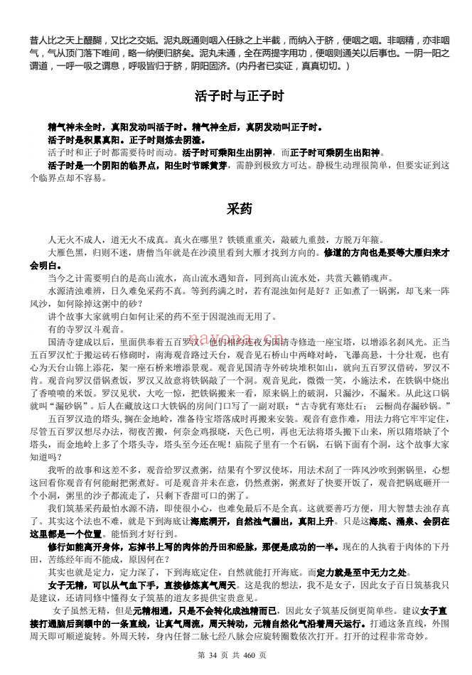 一尘丹道燃灯法脉460页PDF 丹道功法