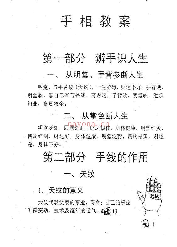 陈梦妃手相速断课堂教案87页PDF 手相教程