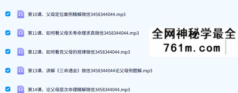 高德臣2019民间秘传盲师六亲定位专题弟子提高班课程20集加配套文字62页