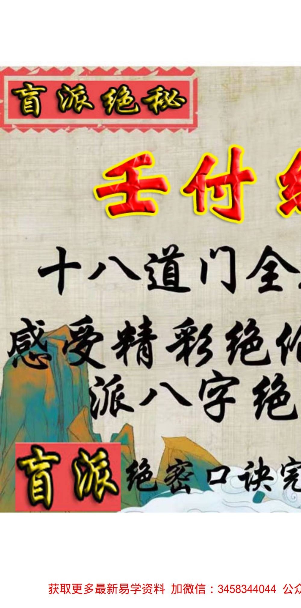 任付红盲派八字《十八道门全破解》55页