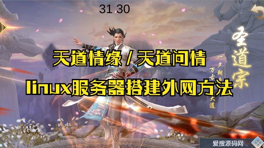 07f6d46da6704b86be3c7903c1ec3e76~tplv-pk90l89vgd-crop-center_0_0.jpeg 【天道情缘】外网linux服务器手工搭建视频方法教程天道问情服务端