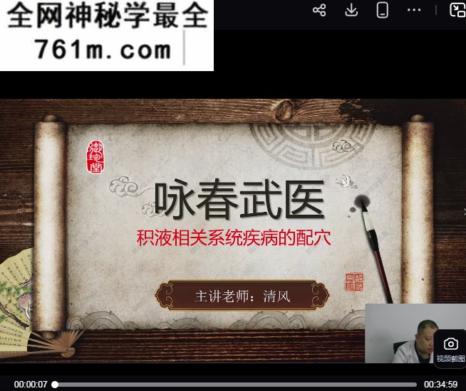 由清风咏春五行气道术视频课程22集