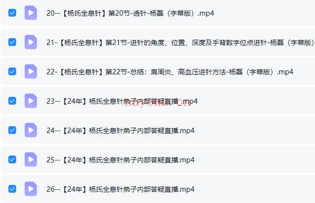 杨磊杨氏全息针26集视频 中医针灸