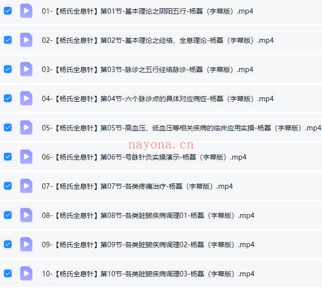 杨磊杨氏全息针26集视频 中医针灸