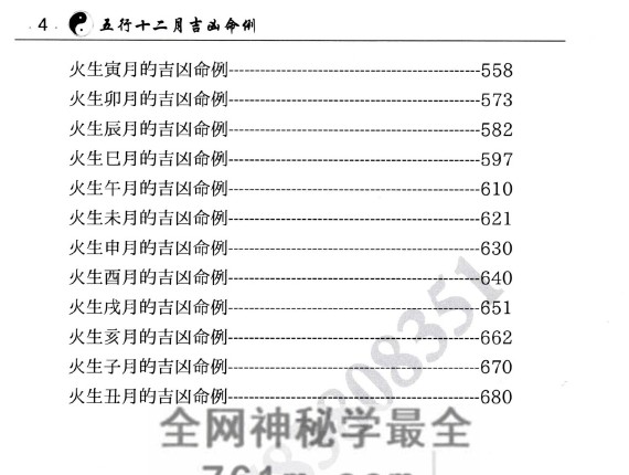 A2480王君凌五行十二月吉凶命例上下册PDF电子书732页